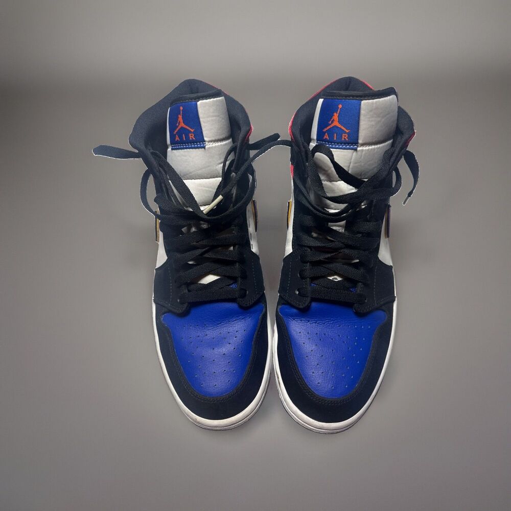 Air Jordan 1 Mid Racer Blue,Red,Purple SIZE 12  #554724-140